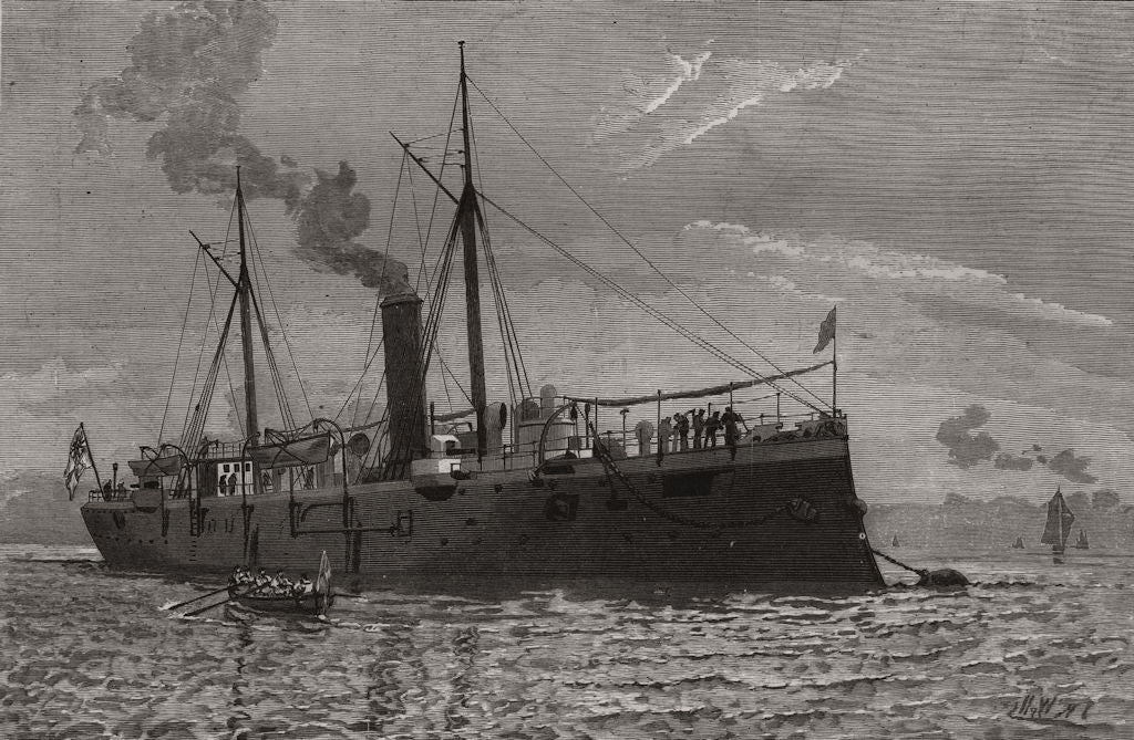 The torpedo Cruiser Fearless, constructed at Barrow-in-Furness. Cumbria 1887